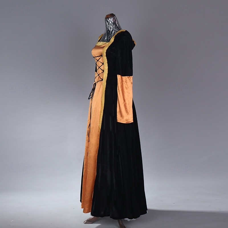 Medieval Renaissance Cocktail Dress Prom Dress Viking Outlander Fancy Dress Women's Celtic Viking Fantasy Halloween Carnival Masquerade LARP Ren Faire Festival Adults' Dress2