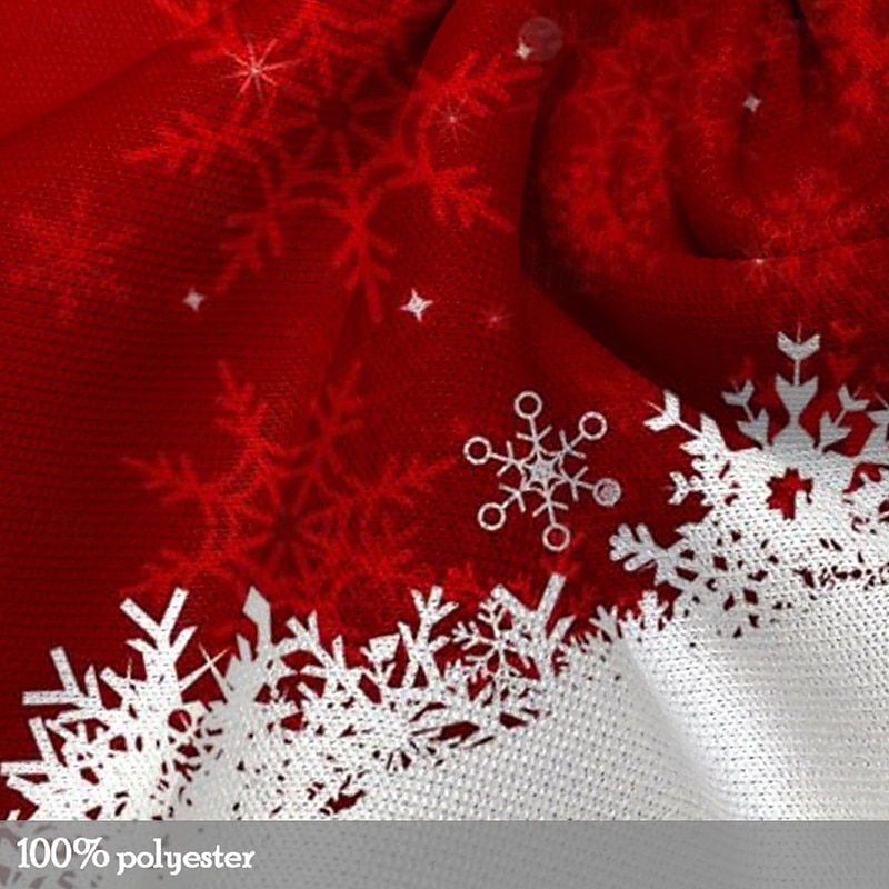 Men's Sweatpants Joggers 3D Print Snowflake Full Length Christmas Party Daily Holiday Casual Red Micro-elastic3