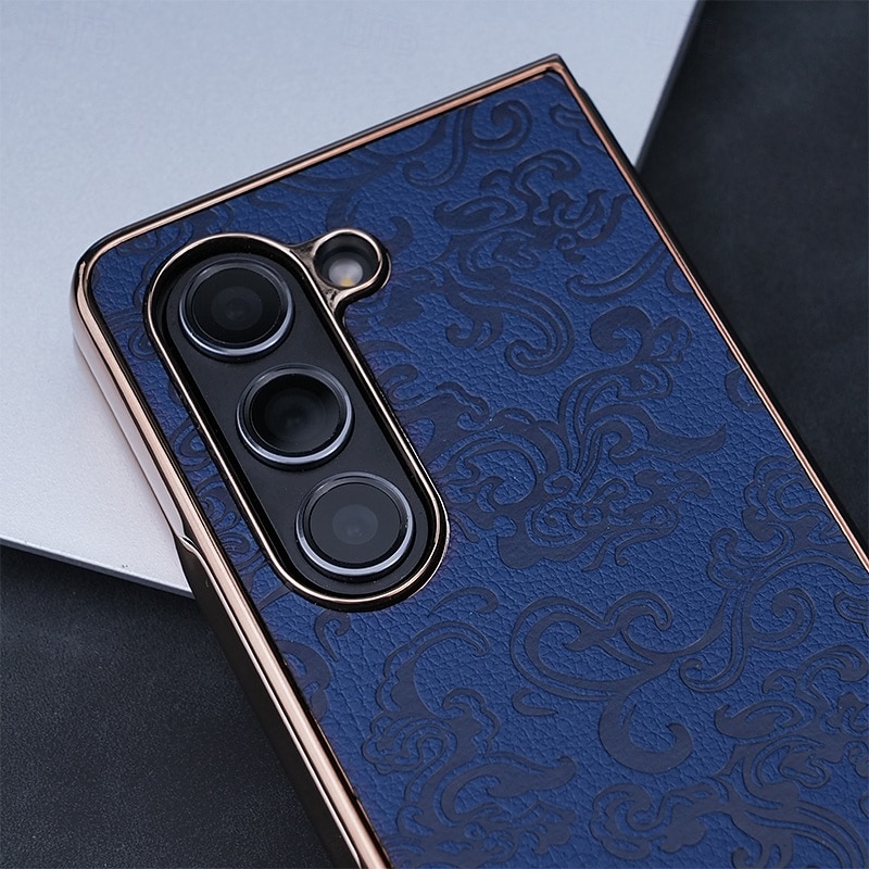 Phone Case For Samsung Galaxy Z Fold 7 Z Fold 6 Z Fold 5 Z Fold 4 Z Fold 3 Back Cover with Screen Protector Shockproof PC PU Leather2