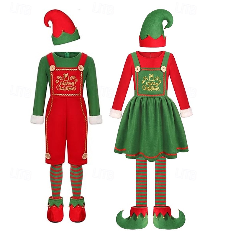 Elf Outfits Fancy Costume Christmas Costume Men's Women's Boys' Girls' Cosplay Costume Adults Kid's Christmas New Year Christmas Eve Christmas Party Costume