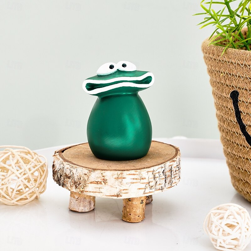 Resin Sculpture of Three Frogs - Sad Big Mouth Frog Statue Decoration, Resin Frog Animal Decoration for Garden and Home.4