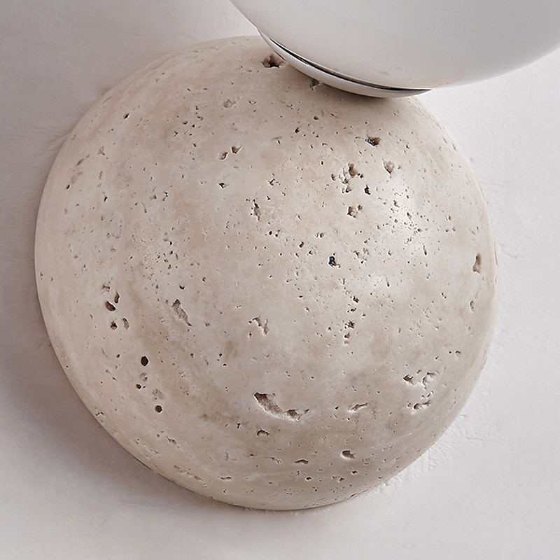 Japanese Wabi-sabi Style Wall Sconces Wall Lamps with Milky Glass Shade  Stone Wall Lights4