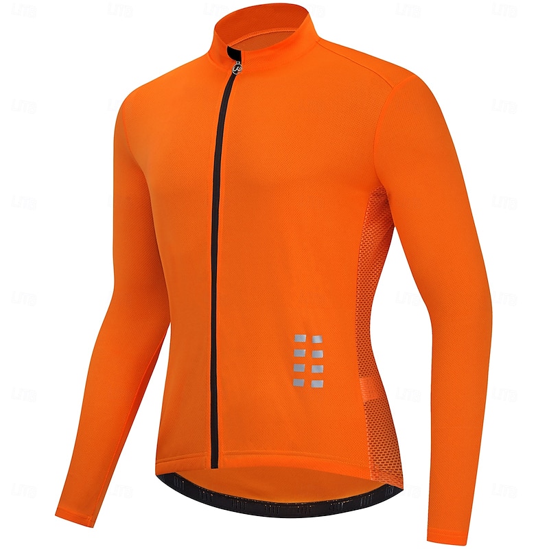 WOSAWE Spring and Autumn Men's Cycling Long Sleeve Top Quick Dry Breathable Moisture Transferring Sports Top Cycling Jersey BL2482