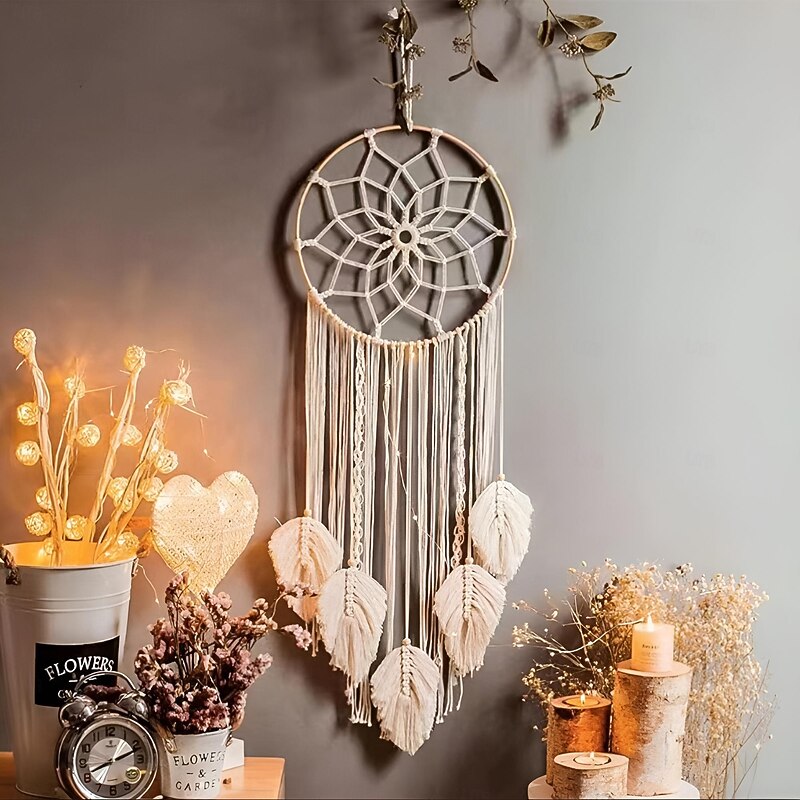 Wall Hanging Dream Catcher Woven Wall Dream Catcher Handmade Boho Dream Catcher Tassels Decoration Home Decoration Crafts