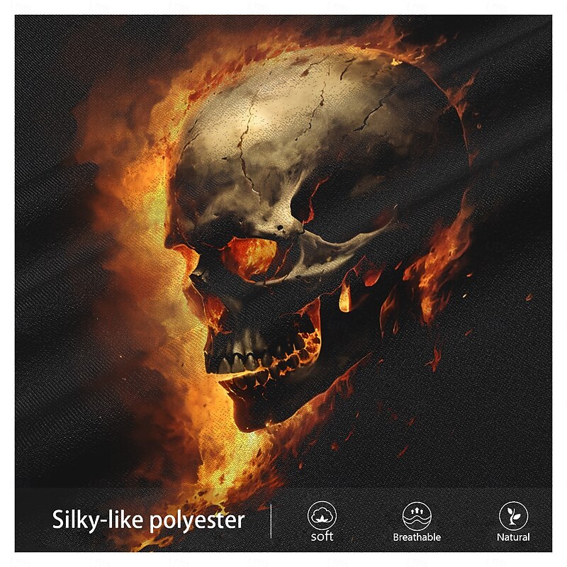 Men's Skulls Sweatpants Joggers Pants Trousers Mid Waist Drawstring Elastic Waist Vintage Casual Horror Outdoor Street Dailywear Pocket Spring Fall Winter 3D Print Black3