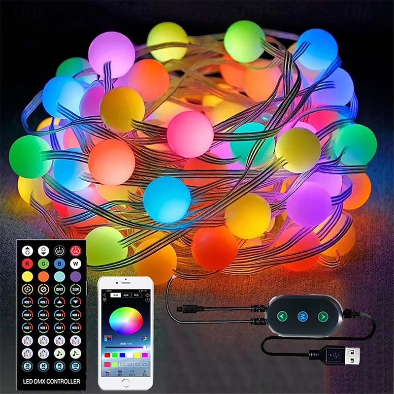 10M Smart LED Fairy Lights, APP Controlled RGB & Warm White Color Changing String Lights with Music Sync & 20 Scenes for Christmas, Bedroom, Wall & Craft Decor