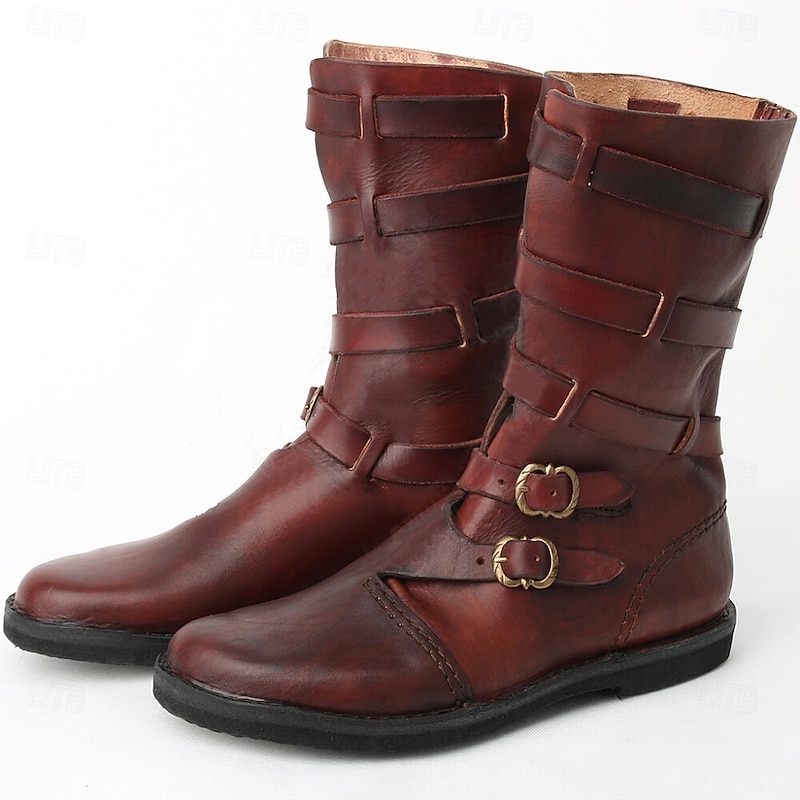 Medieval Renaissance Shoes Fancy Dress Men's Unisex Celtic Pirate Steampunk Halloween Carnival Masquerade Party / Evening LARP Ren Faire Adults' Shoes3