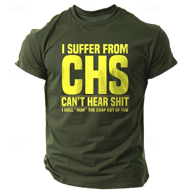Men's Funny T-Shirt - CHS Can't Hear Shit Graphic Tee with Hilarious Wordplay Humor2