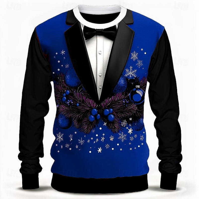 Christmas Men's Merry Christmas Sweatshirts Sweatshirt Sweatshirt Long Sleeve Sweatshirt Crew Neck Fashion Daily Party 3D Printing Christmas Vacation Party Crewneck 3D Print Winter Spring &  Fall4