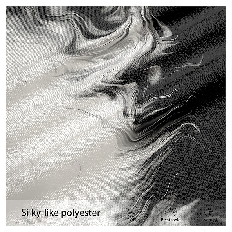 Men's Flowing Quicksand / Liquid Dress Pants Mid Waist Business Casual Formal Home Dailywear Zipper Pocket Summer Spring Fall 3D Print Black And White3