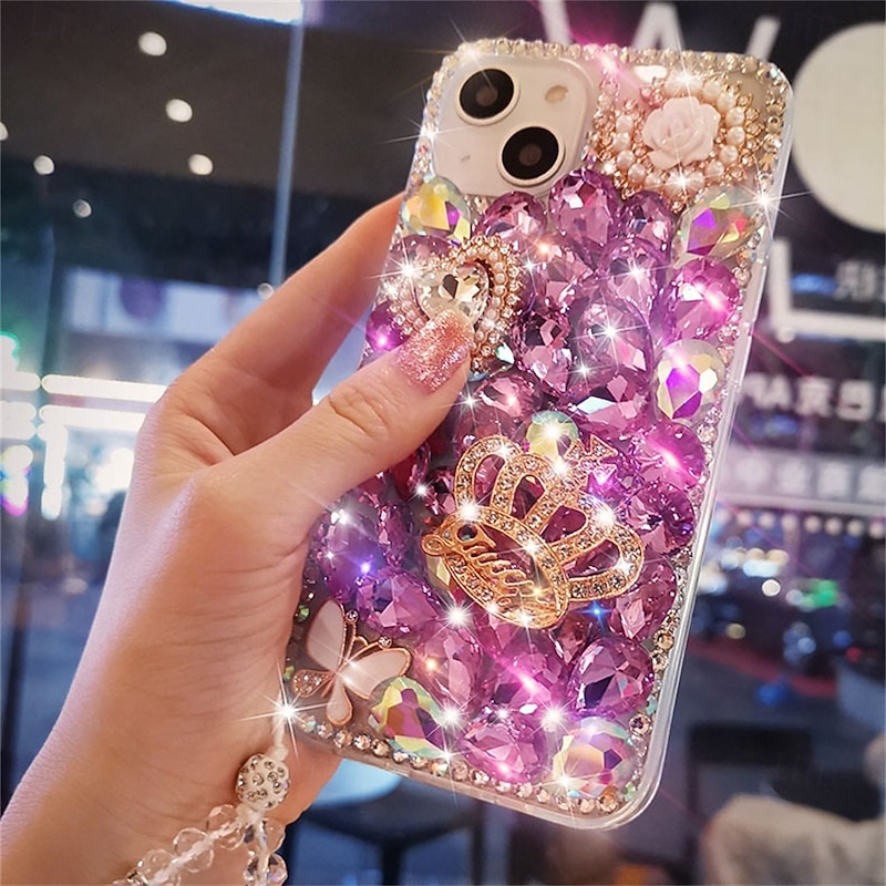 Phone Case For iPhone 17 Pro Max 17 Air 16 15 14 Pro Max Plus 13 12 11 Pro Max Mini Back Cover Bling Glitter Shiny Rhinestone Silica Gel Silicone4
