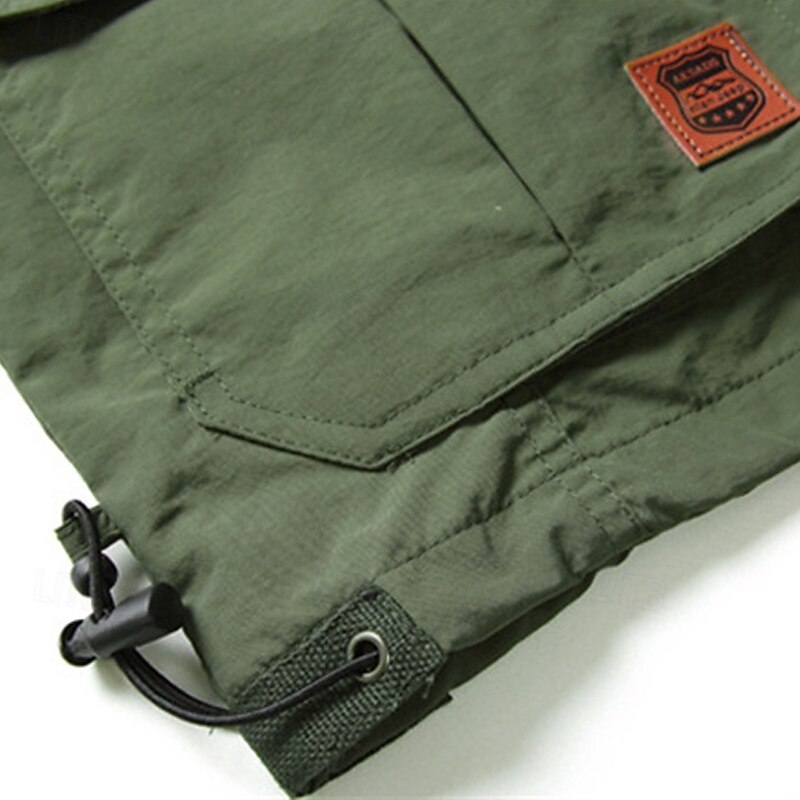 Men's Hiking Vest Hiking Fleece Vest Sleeveless Vest Outdoor Comfortable Breathable Pocket Nylon Black Army Green Khaki Hunting Fishing Climbing4