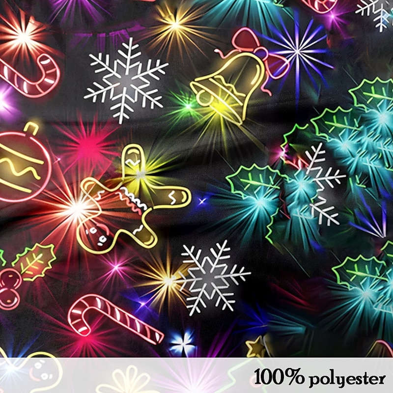 Christmas Men's Gingerbread Polo Shirts Zip Polo Long Sleeve Polo Shirts Collar Casual Party Evening Wear Dailywear Zipper Spring Fall & Winter Rainbow3