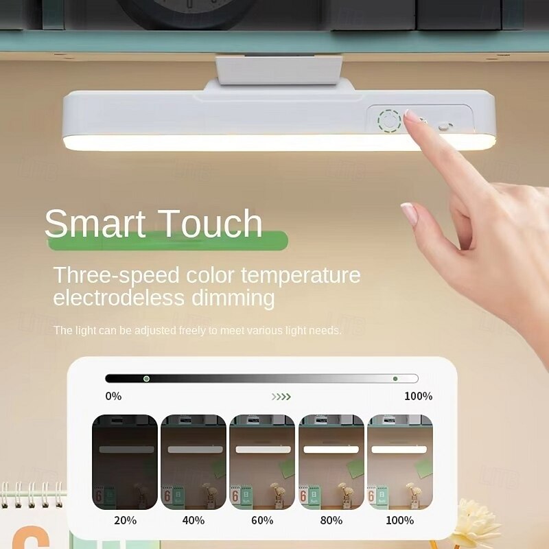 Rotating Magnetic Suction Lamp, Eye Protection LED Study Light Reading Lights for Dormitory & Bedroom - Multifunctional Charging Bedside & Emergency Lamp3