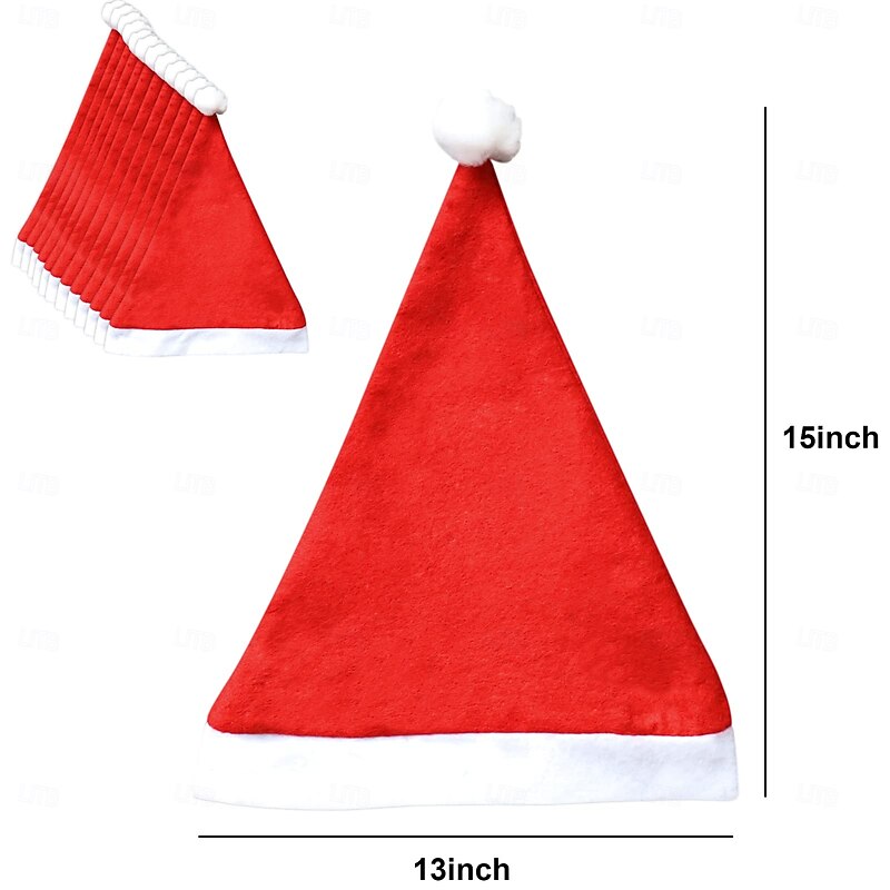 Santa Claus Santa Suits Christmas Party Supplies Christmas Hat Unisex Christmas Christmas New Year Christmas Eve Hat3