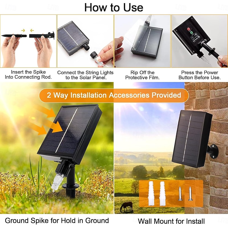 4PCS Solar Firework Lights, Solar Pathway Lights 360 LEDs with Remote Control 8 Modes, Waterproof Outdoor Lights for Garden, Yard, Patio, Walkway, Christmas and Holiday Decorations4