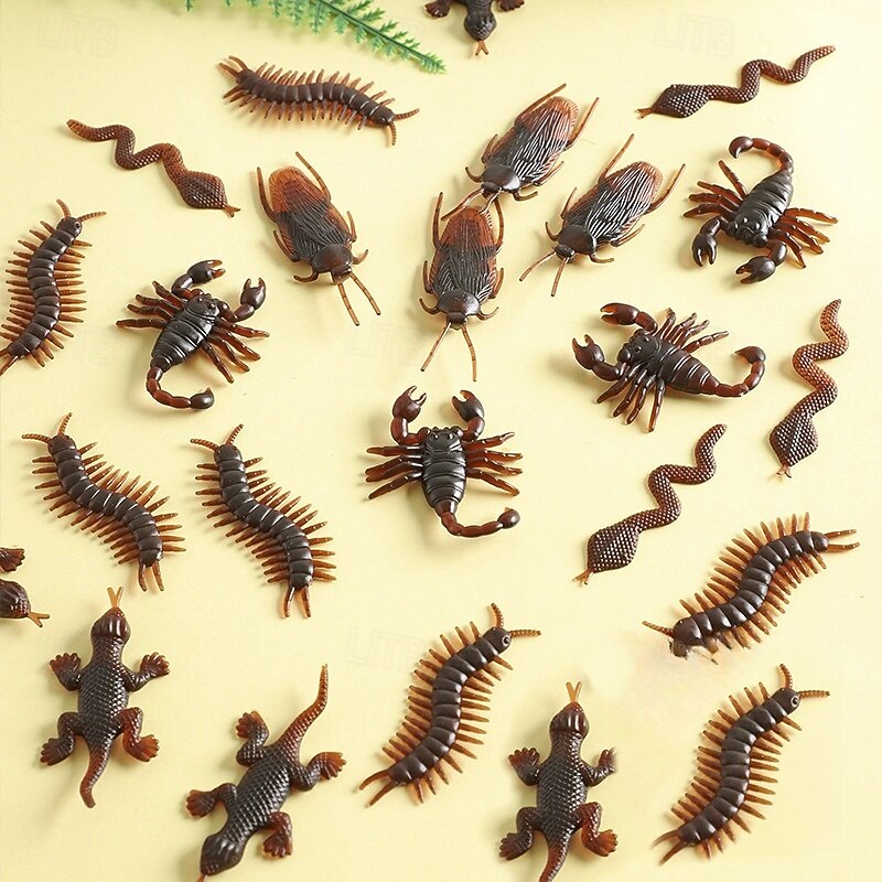 Plastic Realistic Prank Toys, Fake Scorpion, Centipede, Lizard, Snake Insect Props, Creepy Halloween, April Fool's Day Joke Accessories