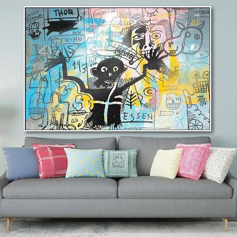 Banksy painting handmade Pop Art Oil Painting Banksy Art Street Graffiti Wall Art Oil Paintinting Graffiti Art Pop Art Painting Wall Decor for Living Room Office Wall Art painting3