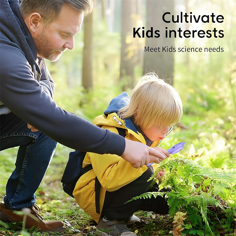 Microscope for Kids Portable Handheld Magnifying Glass for Kids Mini Digital Microscope for Kids Educational Science Toys STEM2