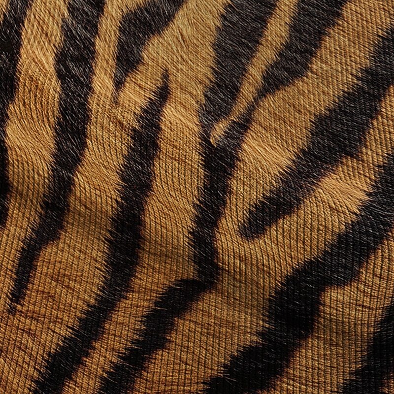 Men's Tiger Skin Corduroy Shirt Shirt Jacket Overshirt Long Sleeve Vintage Tribal Outdoor Dailywear Fall & Winter Turndown Collared Shirts Buttons 3D Print 2 Pockets 1pc Brown3