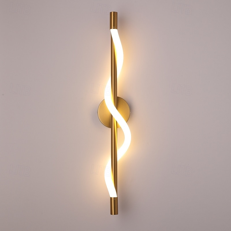 Curved Tube Wall Sconces Bathroom Vanity Light Fixtures Luminous Wall Lights Bedroom Bedside Decor Wall Light 85-265V 15W3