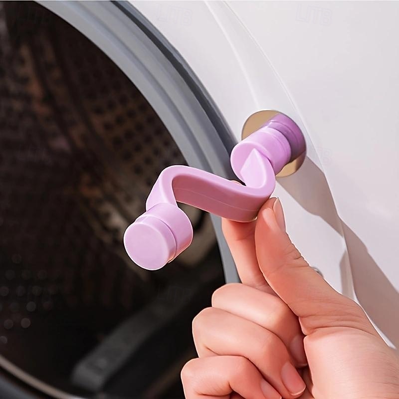 Magnetic Washing Machine Door Stopper - Anti-Collision, Ventilation Buckle for Front Loaders, No Battery Required