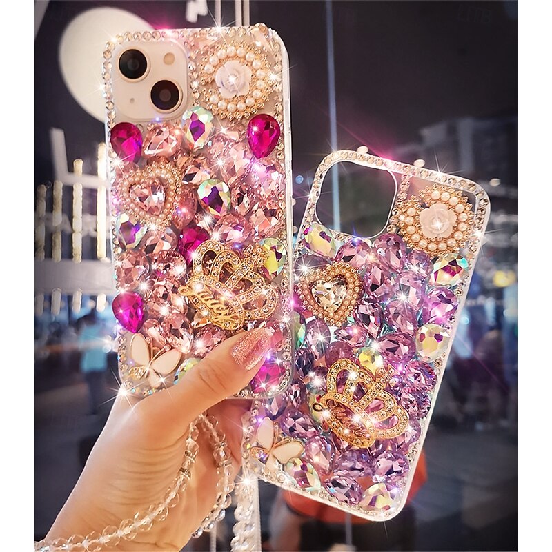 Phone Case For iPhone 17 Pro Max 17 Air 16 15 14 Pro Max Plus 13 12 11 Pro Max Mini Back Cover Bling Glitter Shiny Rhinestone Silica Gel Silicone2