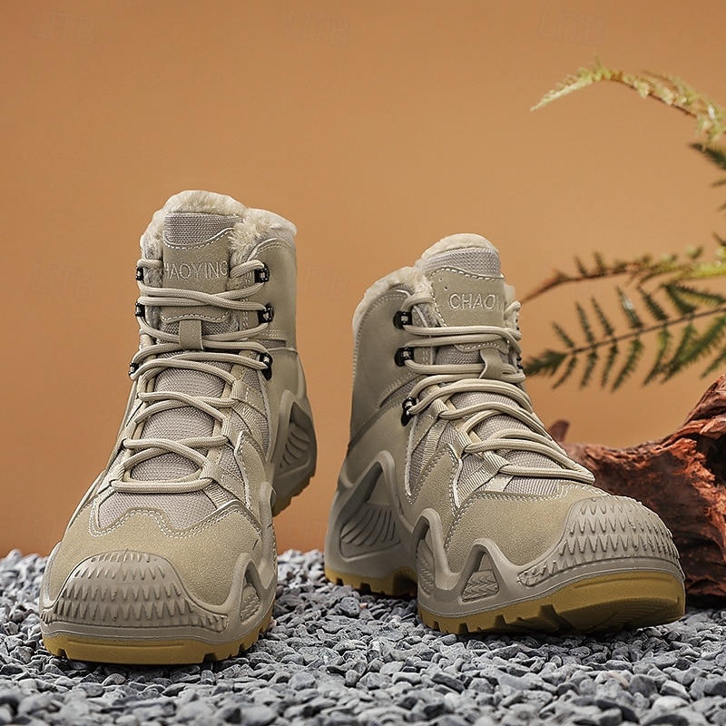 Men's Waterproof Winter Hiking Boots with Fur Lining – Insulated Outdoor Snow Boots for Cold Weather3