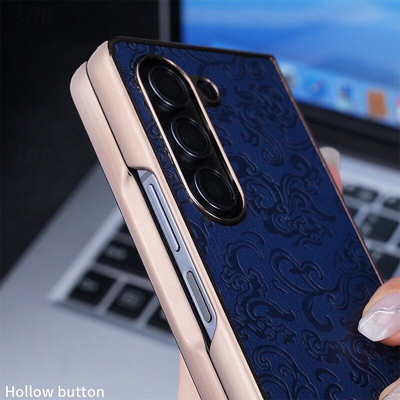 Phone Case For Samsung Galaxy Z Fold 7 Z Fold 6 Z Fold 5 Z Fold 4 Z Fold 3 Back Cover with Screen Protector Shockproof PC PU Leather3