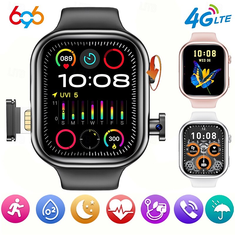 696 K01 Smart Watch 2 inch Smart Band Fitness Bracelet Bluetooth Pedometer Call Reminder Sleep Tracker Compatible with Android iOS Men Hands-Free Calls Message Reminder IPX-0 45mm Watch Case - Main Image
