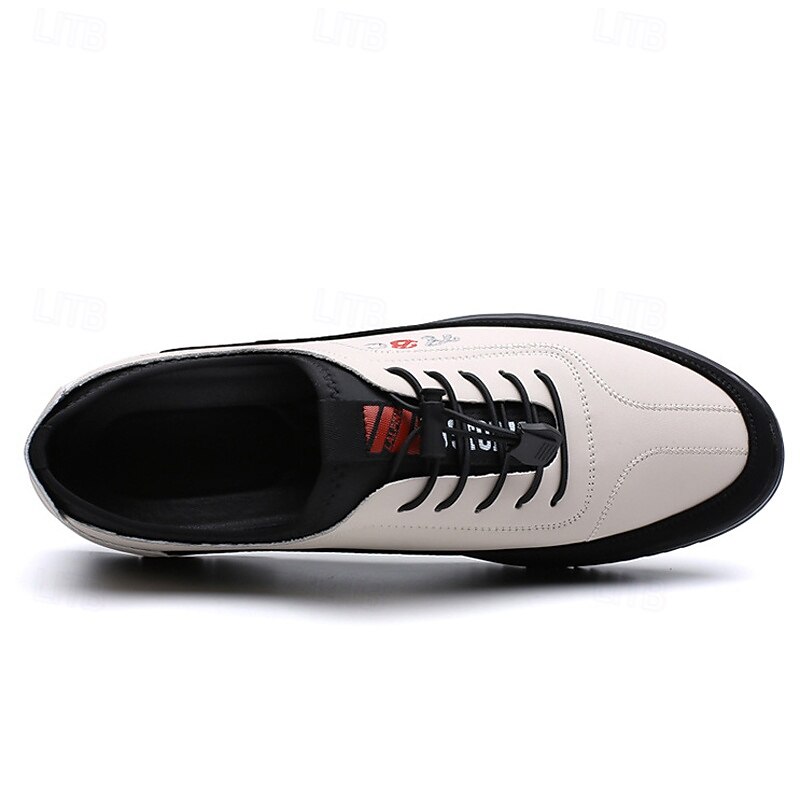 Men's Fashion Casual Sports Shoes – Brown and Black Lightweight Sneakers with Embroidered Design and Elastic Lace-Up Closure 13