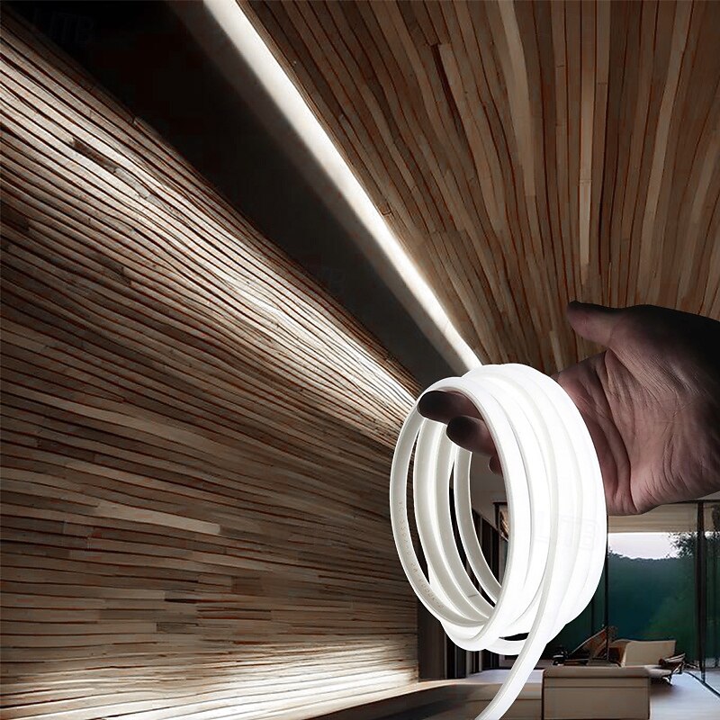 COB LED Strip Light 288 LEDs/m, RA 90 High Brightness Strip Light, 3000K/4000K/6000K Flexible LED Tape for Bedroom, Kitchen, Home Decor-220V EU Plug3