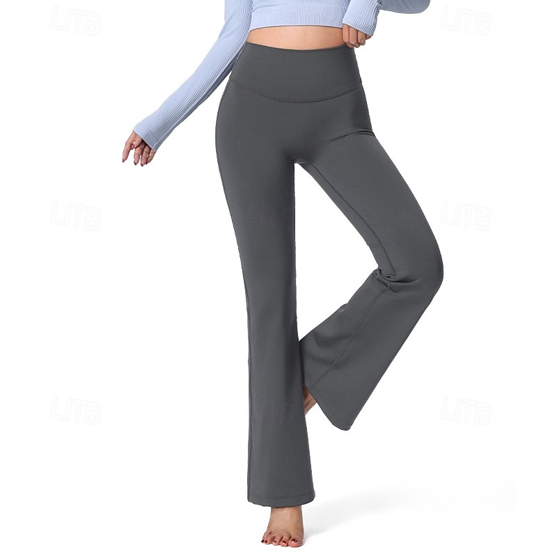 Women's Leggings Casual / Sporty Full Length High Rise Solid Color Breathability Comfortable Micro-elastic Home Black Gray Fall Winter Skinny2