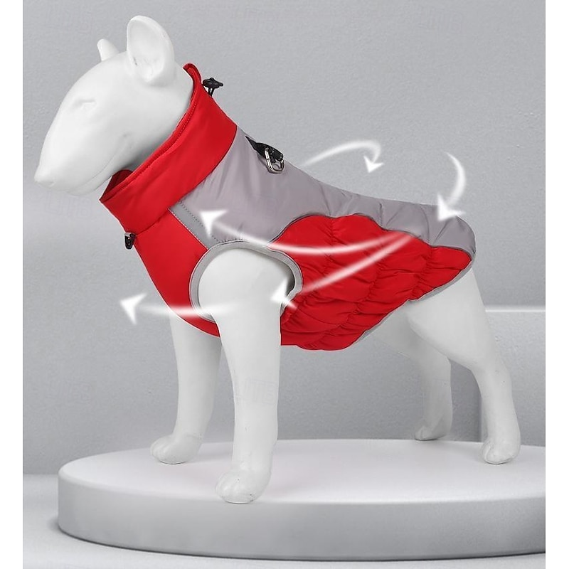 Dog Coat Jacket Puffer Jacket Reflective Waterproof Windproof Warm Outdoor Medium Large4