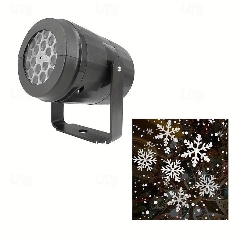 1 Pc Christmas Snowflake Projection Lamp USB Powered Indoor and Outdoor Festive Party Atmosphere Decorative Lamp4