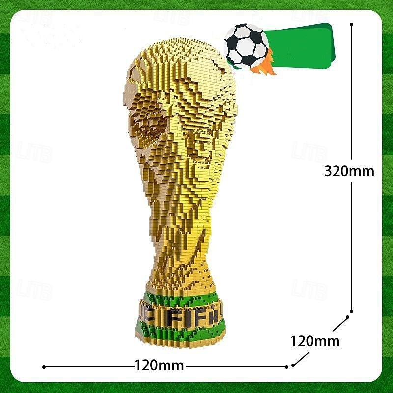 Architecture Micro Mini Blocks World Cup Trophy Model Building Set-4000 Piece Micro Mini Bricks Toy Gift for Adults and Kids and Football Enthusiasts2