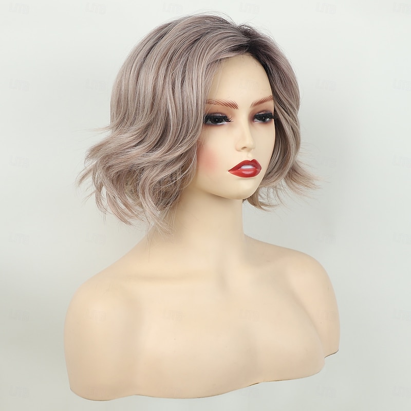 Gray Wigs for Women Synthetic Wig Wavy Wig Synthetic Hair Women's Middle Part Heat Resistant For Daily Party2