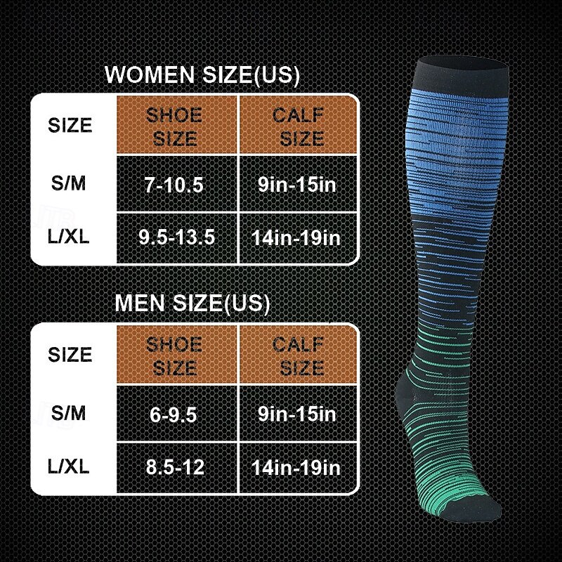 Yoga Socks 3 Pairs Men's Women's Compression Socks Anti-Slip Breathable Sweat wicking Comfortable Gym Workout Basketball Football / Soccer Running Jogging Sports Colorful Fashion Polyester4