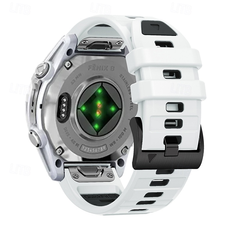 Watch Band for Garmin Fenix 8 47mm 51mm 7X 6 6X Pro Epix Pro Instinct 2X Approach S70 S62 S60 Forerunner 955 945 Epix Marq Descent Quatix 22mm 26mm Silicone Replacement  Strap Quick Fit Adjustable3