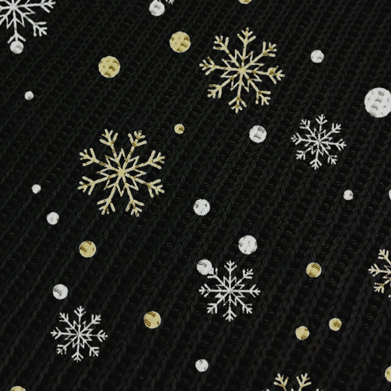 Ugly Christmas Sweater Men's Bowknot Snowflake Pullover Sweater Jumper Crewneck Casual Party Evening Wear New Years Eve Sweater Knitting Thermal Long Sleeve Fall Winter Black3