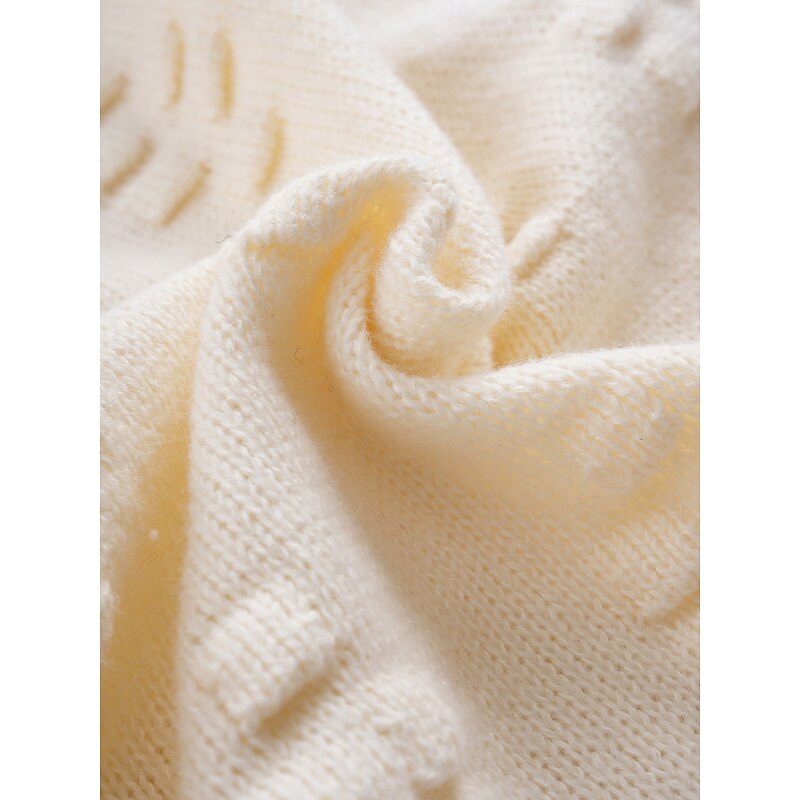 Women's Sweater Jacket Fashion Casual Solid Color Shirt Collar Pocket Long Sleeve Long Tops Knit Daily Weekend White Fall Winter3