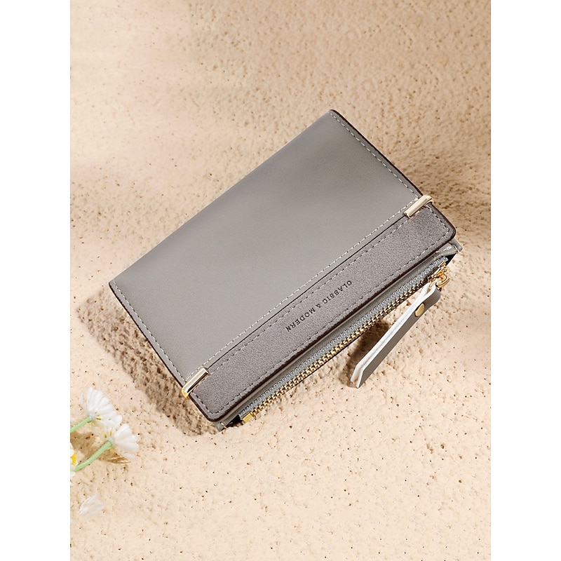 Women's Minimalist Pink Wallet with Zipper Pocket – Slim and Stylish Card Holder for Everyday Use3