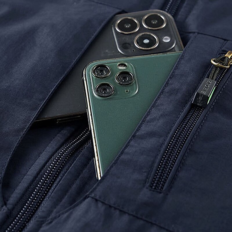 Men's Hiking Vest Hiking Fleece Vest Sleeveless Vest Outdoor Thermal Warm Fleece Lining Comfortable Winter Pocket Polyester Black Army Green Khaki Hunting Fishing Climbing4