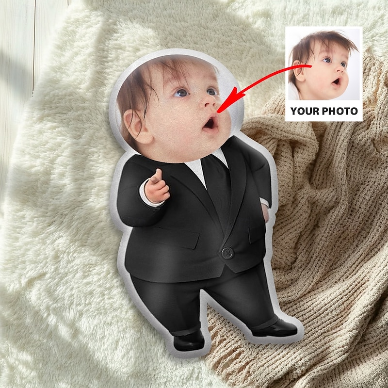 Irregular Cushions & Pillows Personalized Gift Photo Suit Kid Custom Gift Ideas in Various Sizes with Insert Gift for Him/Kid/Elderly2
