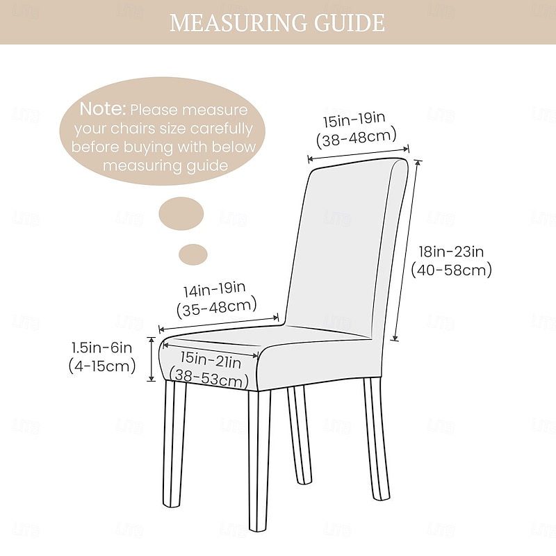 Water Repellent Dining Chair Cover Stretch Chair Seat Slipcover Spandex with Elastic Bottom Protector for Dining Room Wedding Ceremony Durable Washable3