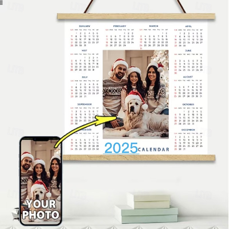 Custom Calendar 2025 Calendar Posters with Hangers Wall Art Canvas Prints and Poster Personalized Poster