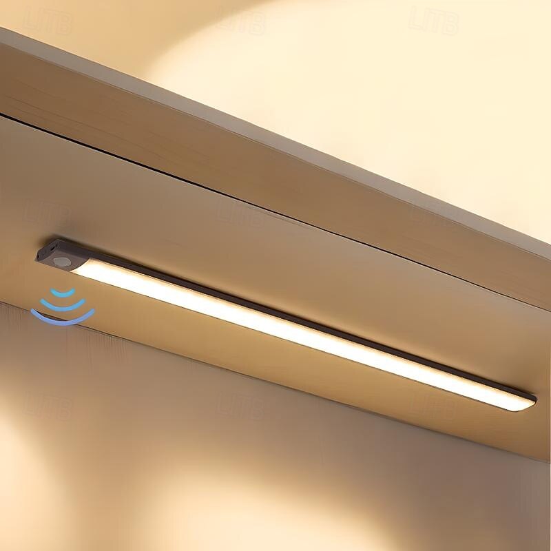 Under Cabinet Lighting, LED Motion Sensor Cabinet Light, Wireless USB Rechargeable Closet Light, Under-Counter Lighting for Closets, Cupboards & Stair2