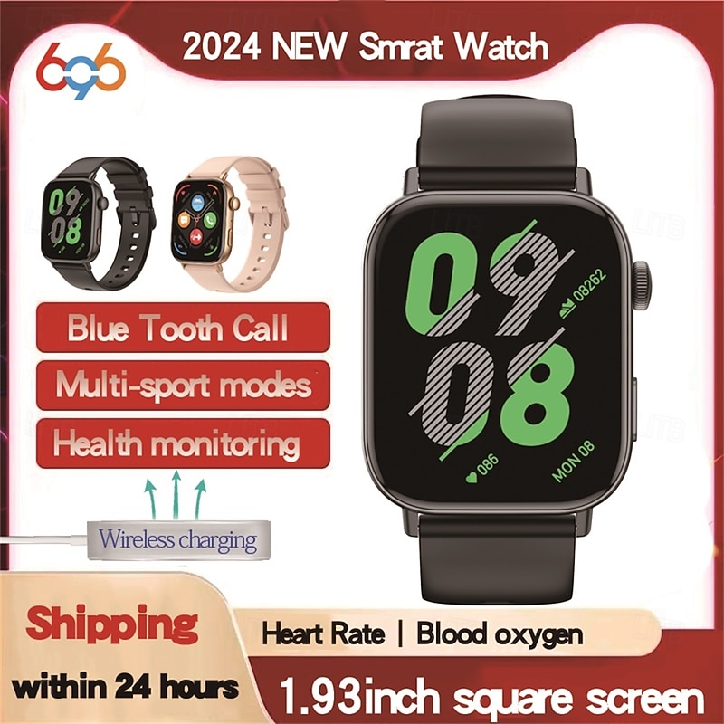 696 P93 Smart Watch 1.393 inch Smart Band Fitness Bracelet Bluetooth Pedometer Call Reminder Sleep Tracker Compatible with Android iOS Women Men Hands-Free Calls Message Reminder IPX-0 38mm Watch Case2
