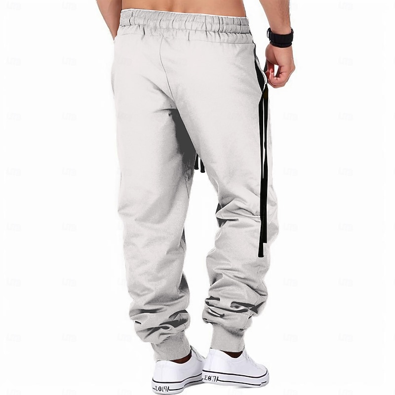 Men's Graphic Sweatpants Joggers Pants Trousers Mid Waist Drawstring Elastic Waist Vintage Casual Outdoor Street Dailywear Pocket Spring Fall Winter 3D Print Light Grey2