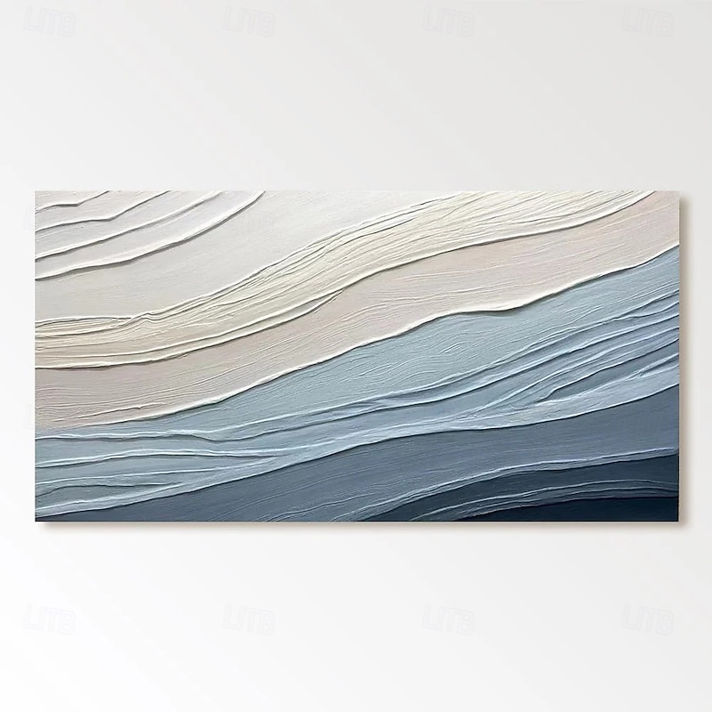Abstract Oil painting handmade Blue Sea Wave Painting On Canvas Modern wave Oil Painting Hand Painted Large oil painting Wall Art painting For Home Decoration2